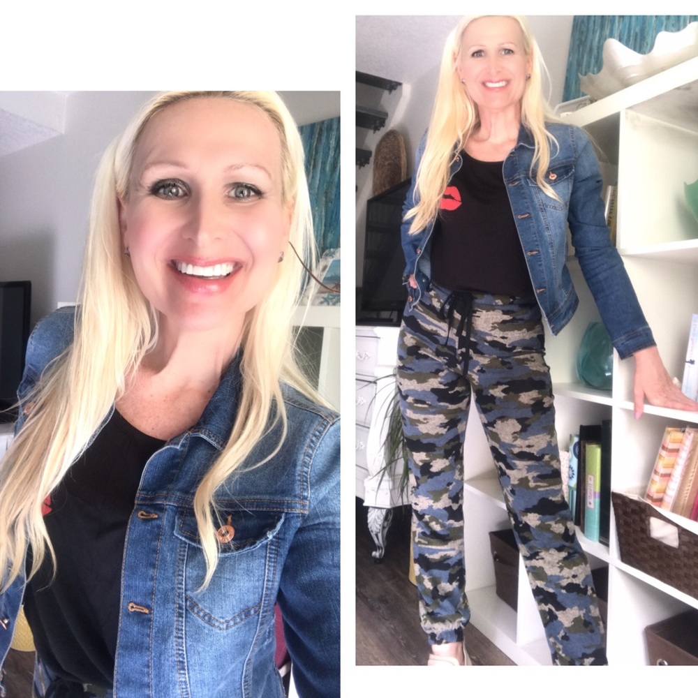 🤩Wonderful Blue/Olive Camo Jogger🌟